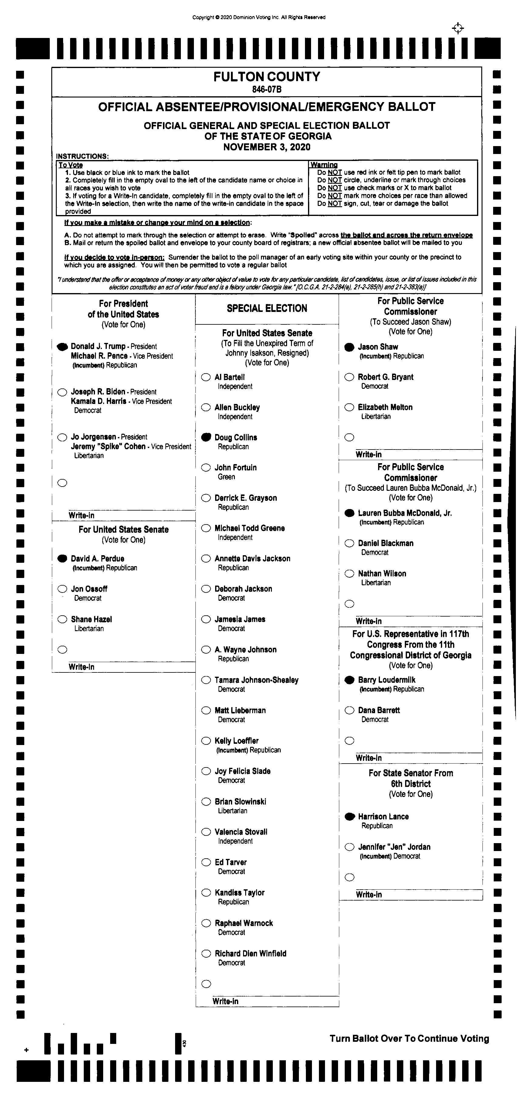 Doubled Ballot